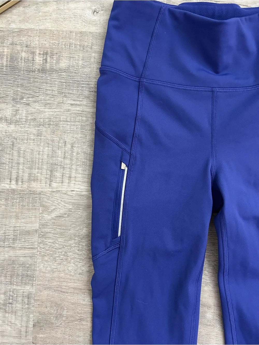 Athleta Rainier High Rise Bootcut Pant XXS Noble Blue Fleece Lined Flare Leg